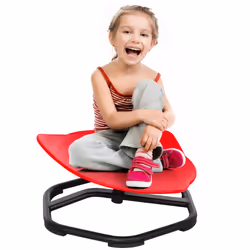 AIYAPLAY Sensory Spinning Chair for Kids, for Balance, Coordination, Red