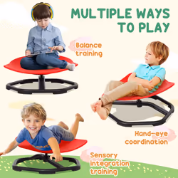 AIYAPLAY Sensory Spinning Chair for Kids, for Balance, Coordination, Red - Additional view 6
