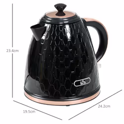 HOMCOM Electric Kettle, Fast Boil, 1.7L, 3kW, Swivel, Auto Shut-off, Black