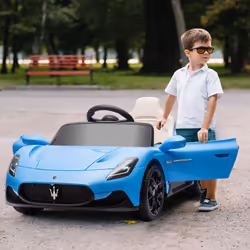AIYAPLAY Maserati MC20 Licensed 12V Kids Ride on Car w/ Remote, Blue