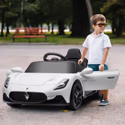 AIYAPLAY Maserati MC20 Licensed 12V Kids Ride on Car w/ Remote, White