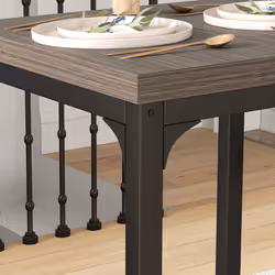 HOMCOM 3 Pcs Compact Dining Table 2 Chairs Set Grey Wood Grain - Additional view 7