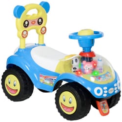 AIYAPLAY Ride on Toy, Foot to Floor Design with Music, Light, Horn, Blue