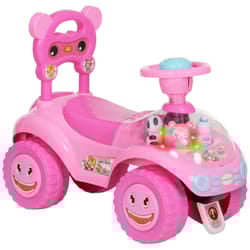 AIYAPLAY Ride on Toy, Foot to Floor Design with Music, Light, Horn, Pink