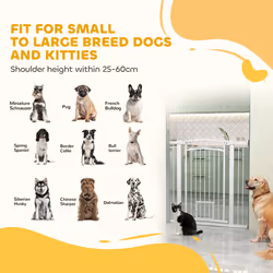 PawHut Stair Gate with Cat Door, Adjustable Width, 76-104cm and 106cm Tall - Additional view 5