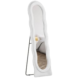 HOMCOM Full Length Mirror, Standing, Leaning or Wall Mirror, White