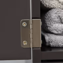 HOMCOM Tall Bathroom Storage Cabinet with Shelf and Drawers, Brown - Additional view 5