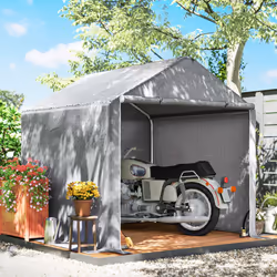 Outsunny 6.5' x 6.5' x 6.5' Temporary Garden Shed Storage Tent, Grey