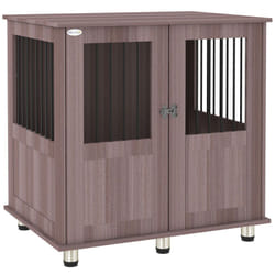 PawHut Dog Crate Kennel Cage for Small Medium Dog, Indoor End Table, Purple