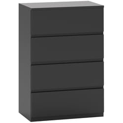 HOMCOM Bedroom Chest of Drawers, 4 Drawers Dresser, Drawer Unit, Black