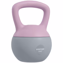 SPORTNOW 6KG Kettlebell with Soft Body and Non-Slip Handle, Purple and Grey