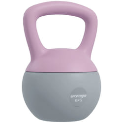 SPORTNOW 6KG Kettlebell with Soft Body and Non-Slip Handle, Purple and Grey