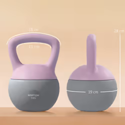 SPORTNOW 6KG Kettlebell with Soft Body and Non-Slip Handle, Purple and Grey - Additional view 4