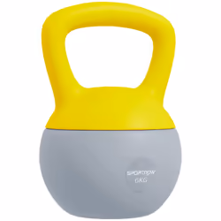 SPORTNOW 6KG Kettlebell with Soft Body and Non-Slip Handle, Yellow and Grey