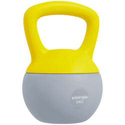 SPORTNOW 6KG Kettlebell with Soft Body and Non-Slip Handle, Yellow and Grey