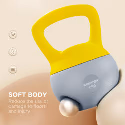 SPORTNOW 6KG Kettlebell with Soft Body and Non-Slip Handle, Yellow and Grey