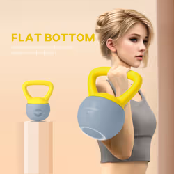 SPORTNOW 4KG Kettlebell with Soft Body and Non-Slip Handle, Yellow and Grey - Additional view 5