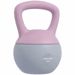 SPORTNOW 8KG Kettlebell with Soft Body and Non-Slip Handle, Purple and Grey