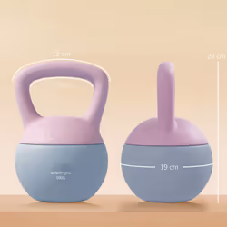 SPORTNOW 8KG Kettlebell with Soft Body and Non-Slip Handle, Purple and Grey - Additional view 4
