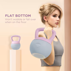 SPORTNOW 8KG Kettlebell with Soft Body and Non-Slip Handle, Purple and Grey - Additional view 5