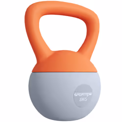 SPORTNOW 8KG Kettlebell with Soft Body and Non-Slip Handle, Orange and Grey