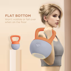 SPORTNOW 8KG Kettlebell with Soft Body and Non-Slip Handle, Orange and Grey - Additional view 5