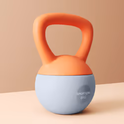 SPORTNOW 8KG Kettlebell with Soft Body and Non-Slip Handle, Orange and Grey - Additional view 6