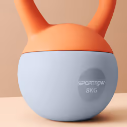 SPORTNOW 8KG Kettlebell with Soft Body and Non-Slip Handle, Orange and Grey - Additional view 7