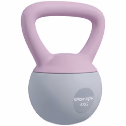 SPORTNOW 4KG Kettlebell with Soft Body and Non-Slip Handle, Purple and Grey