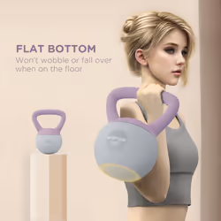 SPORTNOW 4KG Kettlebell with Soft Body and Non-Slip Handle, Purple and Grey - Additional view 5