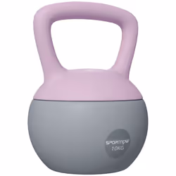 SPORTNOW 10KG Kettlebell w/ Soft Body and Non-Slip Handle, Purple and Grey
