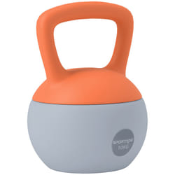 SPORTNOW 10KG Kettlebell w/ Soft Body and Non-Slip Handle, Orange and Grey