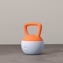 SPORTNOW 10KG Kettlebell w/ Soft Body and Non-Slip Handle, Orange and Grey - Additional view 6