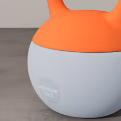 SPORTNOW 10KG Kettlebell w/ Soft Body and Non-Slip Handle, Orange and Grey - Additional view 7