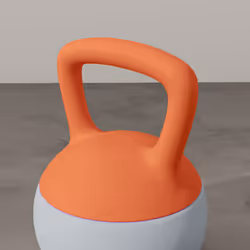 SPORTNOW 10KG Kettlebell w/ Soft Body and Non-Slip Handle, Orange and Grey - Additional view 8