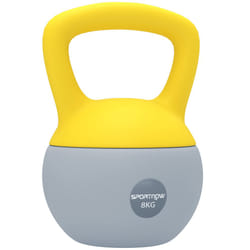 SPORTNOW 8KG Kettlebell with Soft Body and Non-Slip Handle, Yellow and Grey