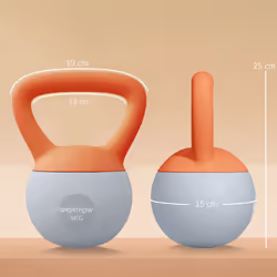 SPORTNOW 4KG Kettlebell with Soft Body and Non-Slip Handle, Orange and Grey - Additional view 4