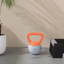 SPORTNOW 4KG Kettlebell with Soft Body and Non-Slip Handle, Orange and Grey - Additional view 6