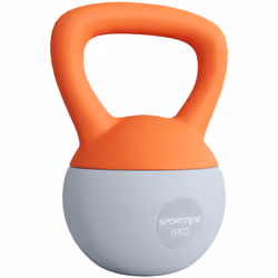 SPORTNOW 6KG Kettlebell with Soft Body and Non-Slip Handle, Orange and Grey