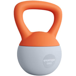 SPORTNOW 6KG Kettlebell with Soft Body and Non-Slip Handle, Orange and Grey