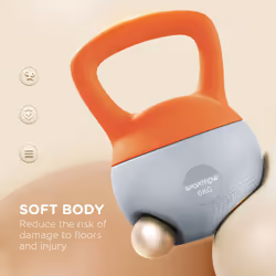 SPORTNOW 6KG Kettlebell with Soft Body and Non-Slip Handle, Orange and Grey