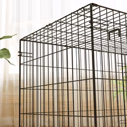 PawHut Dog Crate with Two Doors, Tray, Soft Cushion, for Small Dogs, Black - Additional view 7
