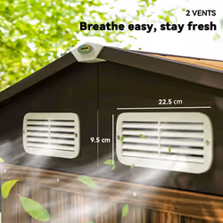 Outsunny 6.2 x 4.3ft Garden Metal Shed with Vent for Garden, Patio, Oak - Additional view 5