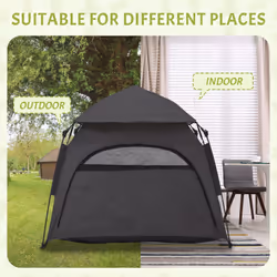 PawHut Foldable Dog Cat Tent with Water-Resistant Oxford Cloth, Carry Bag - Additional view 4