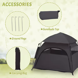 PawHut Foldable Dog Cat Tent with Water-Resistant Oxford Cloth, Carry Bag - Additional view 5