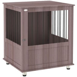 PawHut Dog Crate Kennel Cage for Small Dog, Indoor End Table, Purple