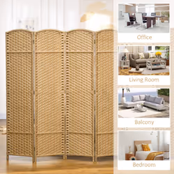 HOMCOM 6 Panel Folding Room Divider, Privacy Screen, 240 x 170cm - Additional view 4