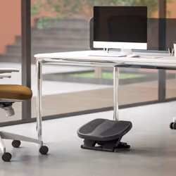 HOMCOM Adjustable Under-Desk Footrest Height Angle Tilt Anti-Slip, Grey - Additional view 5