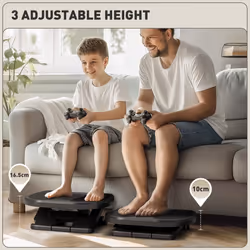 HOMCOM Adjustable Under-Desk Footrest Height Angle Tilt Anti-Slip, Grey - Additional view 8