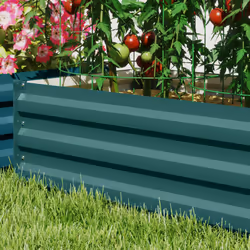 Outsunny Set of 2 Raised Garden Bed Galvanised Planter Box, Green - Additional view 6